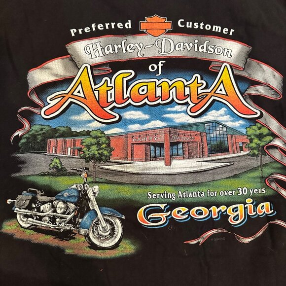 HARLEY DAVIDSON OF ATLANTA MENS BLACK MEDIUM - Picture 9 of 9